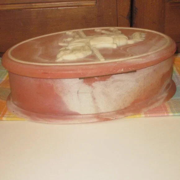 Vintage Incolay Soapstone Carousel Hinged Box - Picture 4 of 7